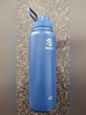 Takeya Insulated Black Stainless Steel Water Bottle Bouteille D'eau